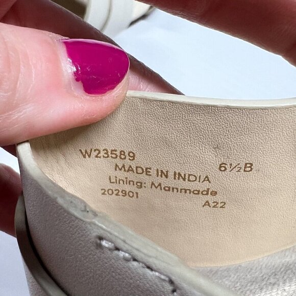 Cole Haan Francine Demi Womens Size 6.5B Beige Wedge Slip In Slide Sandals - Picture 12 of 12